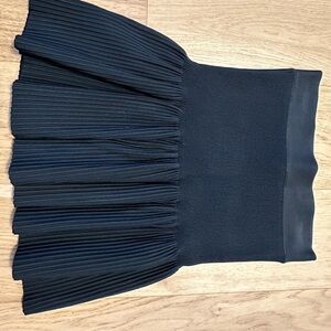 BCBGMaxAzria Black A-Line Pleated Skirt